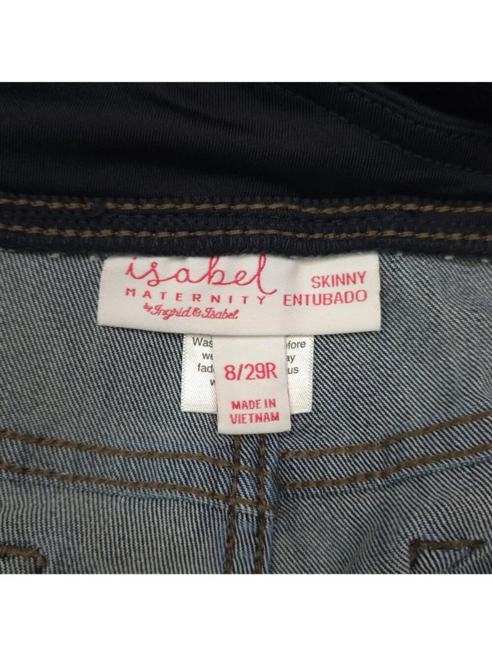Isabel Maternity Skinny Maternity Jeans With Crossover Panel Size 8/29R Blue